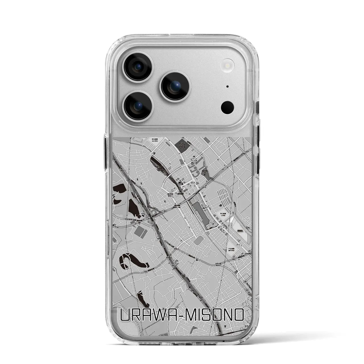 【浦和美園(埼玉県)】地図柄iPhoneケース(MagSafeタイプ)