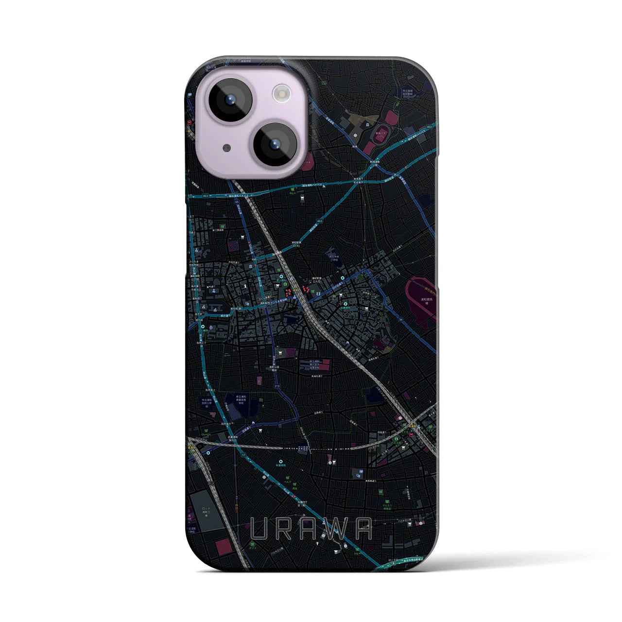 【浦和(埼玉県)】地図柄iPhoneケース(バックカバータイプ)