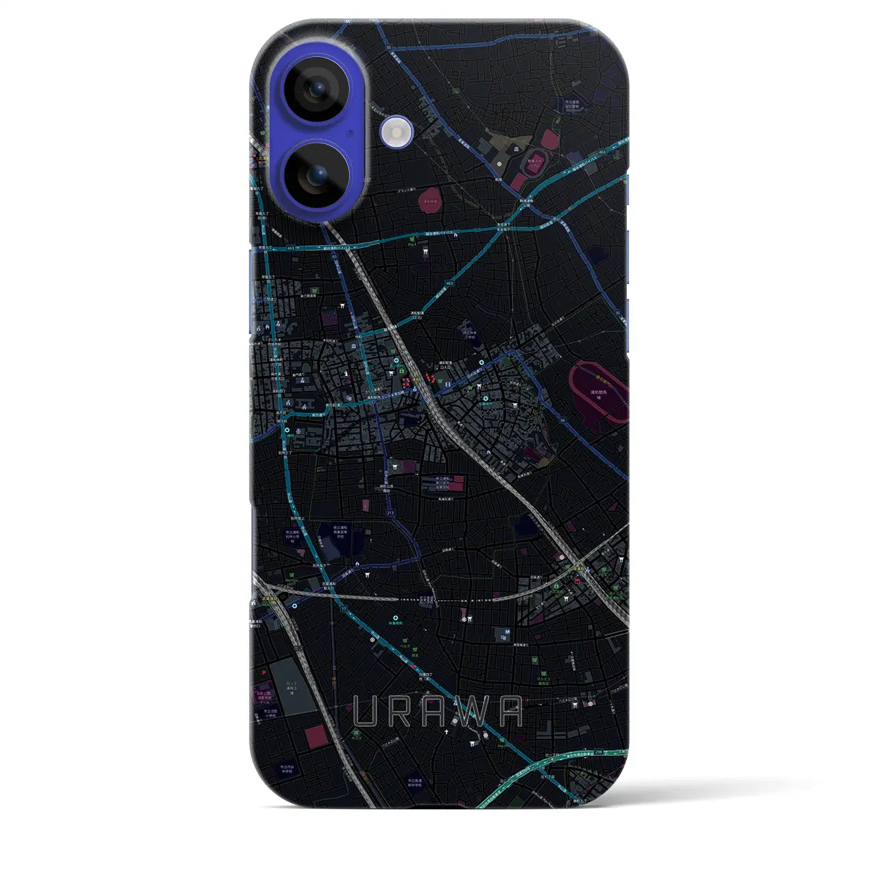 【浦和(埼玉県)】地図柄iPhoneケース(バックカバータイプ)