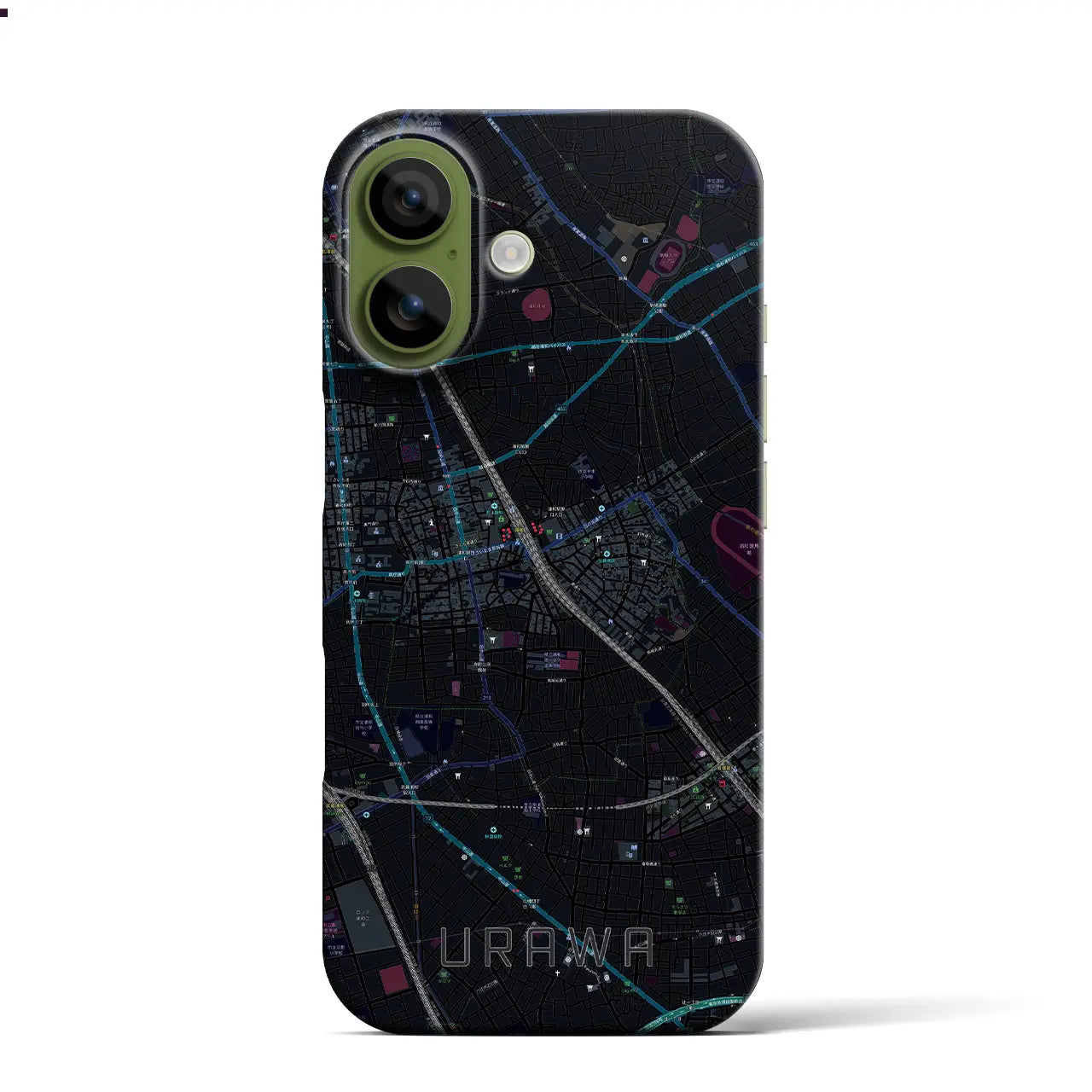 【浦和(埼玉県)】地図柄iPhoneケース(バックカバータイプ)
