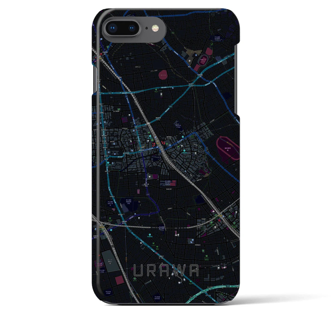【浦和(埼玉県)】地図柄iPhoneケース(バックカバータイプ)