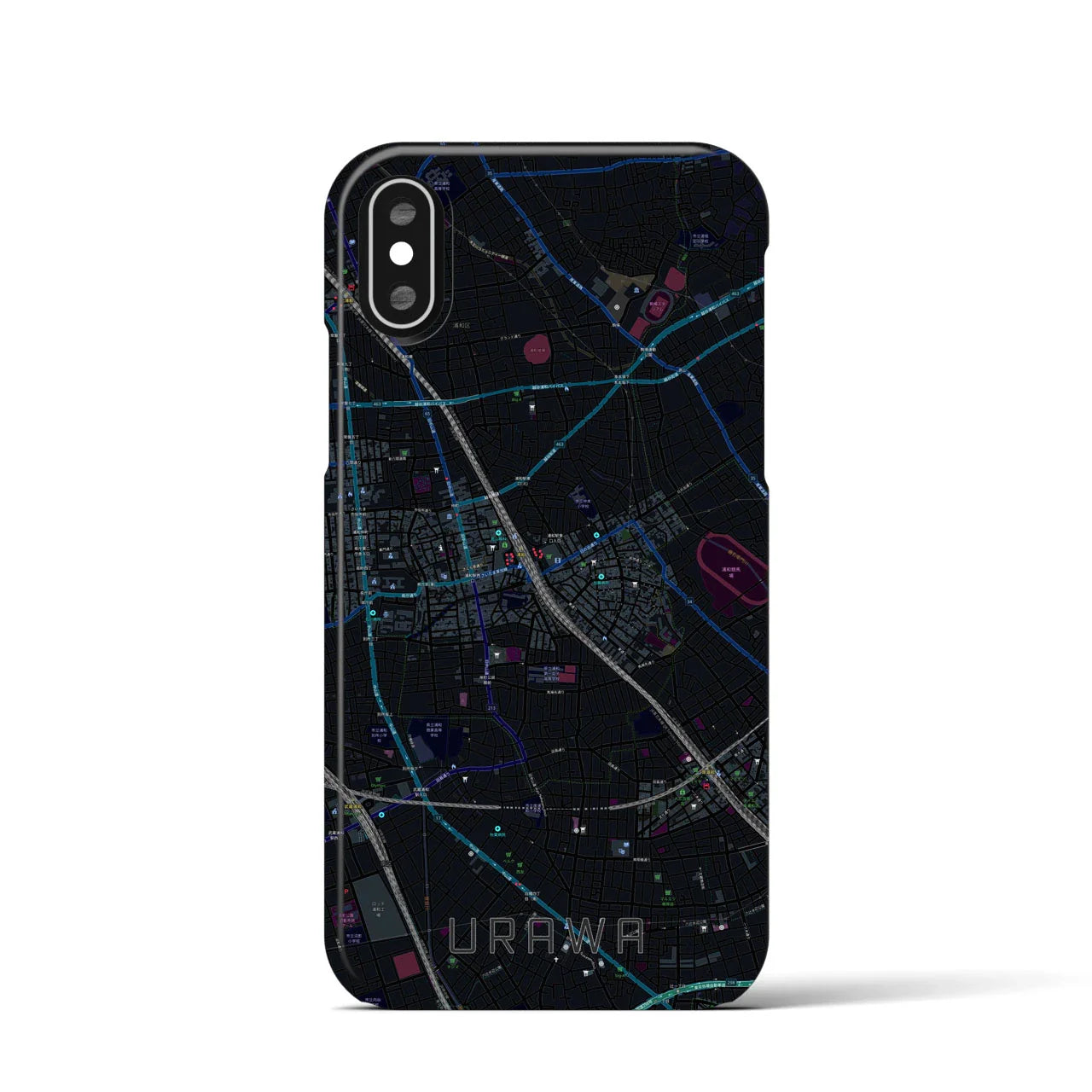 【浦和(埼玉県)】地図柄iPhoneケース(バックカバータイプ)