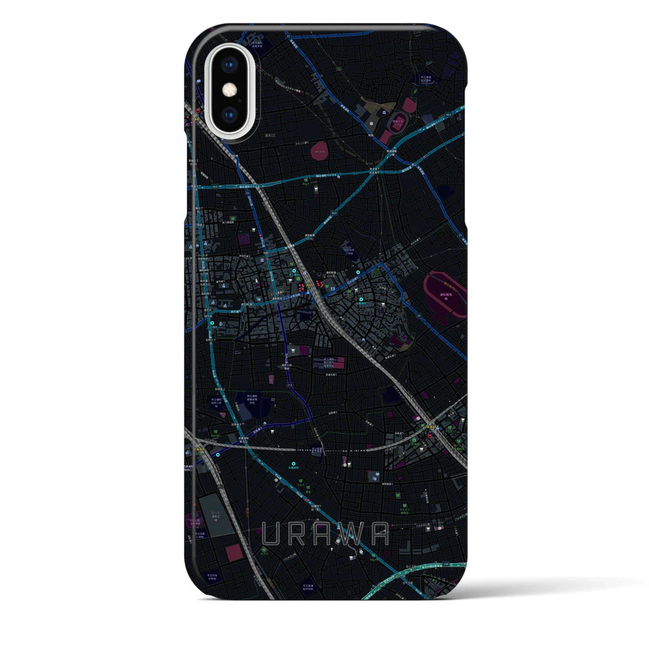 【浦和(埼玉県)】地図柄iPhoneケース(バックカバータイプ)