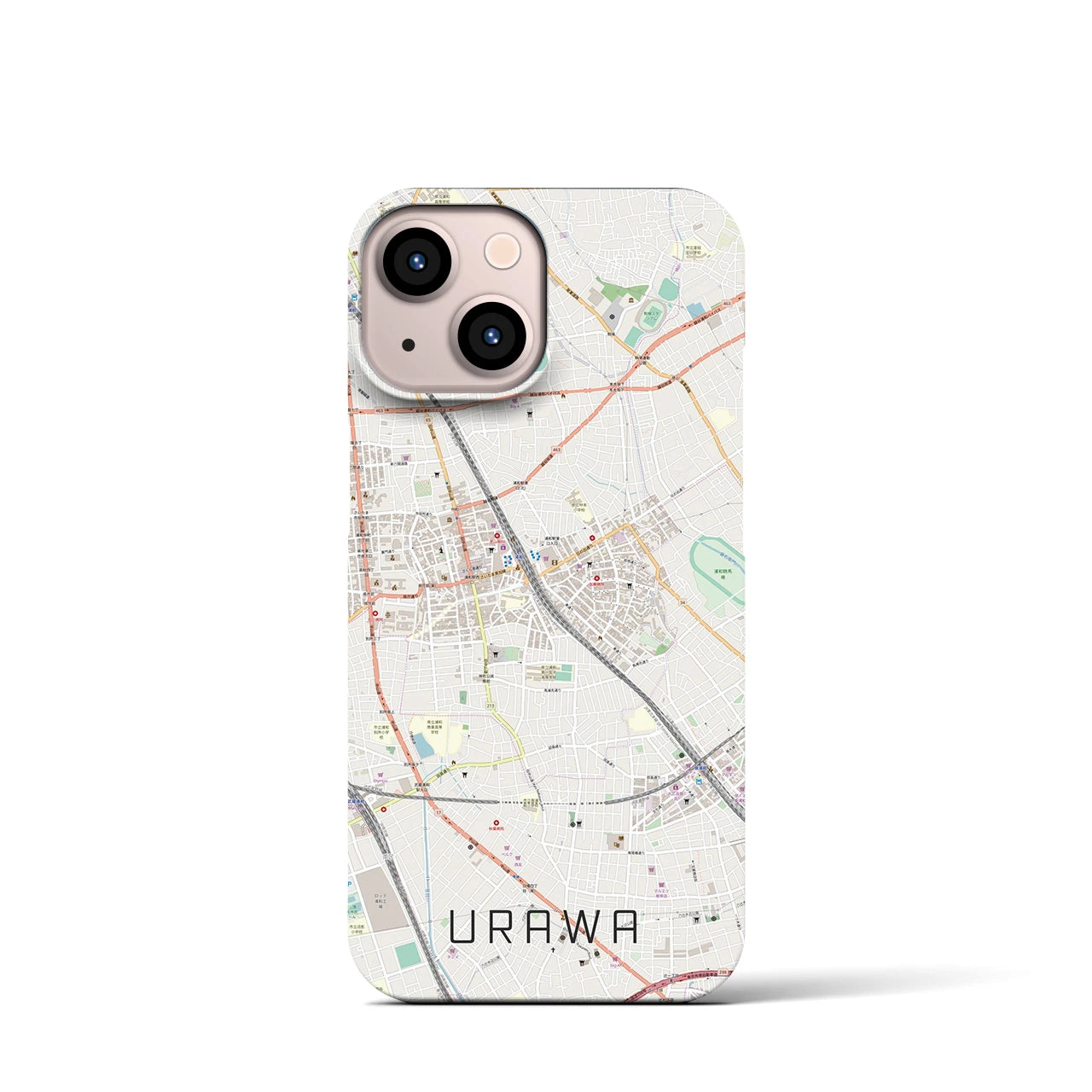 【浦和(埼玉県)】地図柄iPhoneケース(バックカバータイプ)