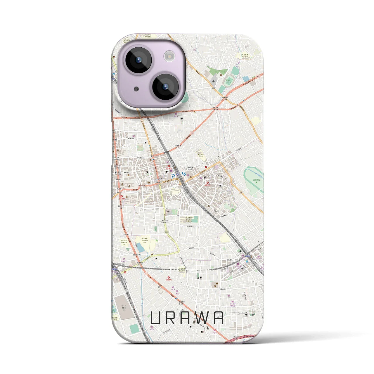 【浦和(埼玉県)】地図柄iPhoneケース(バックカバータイプ)