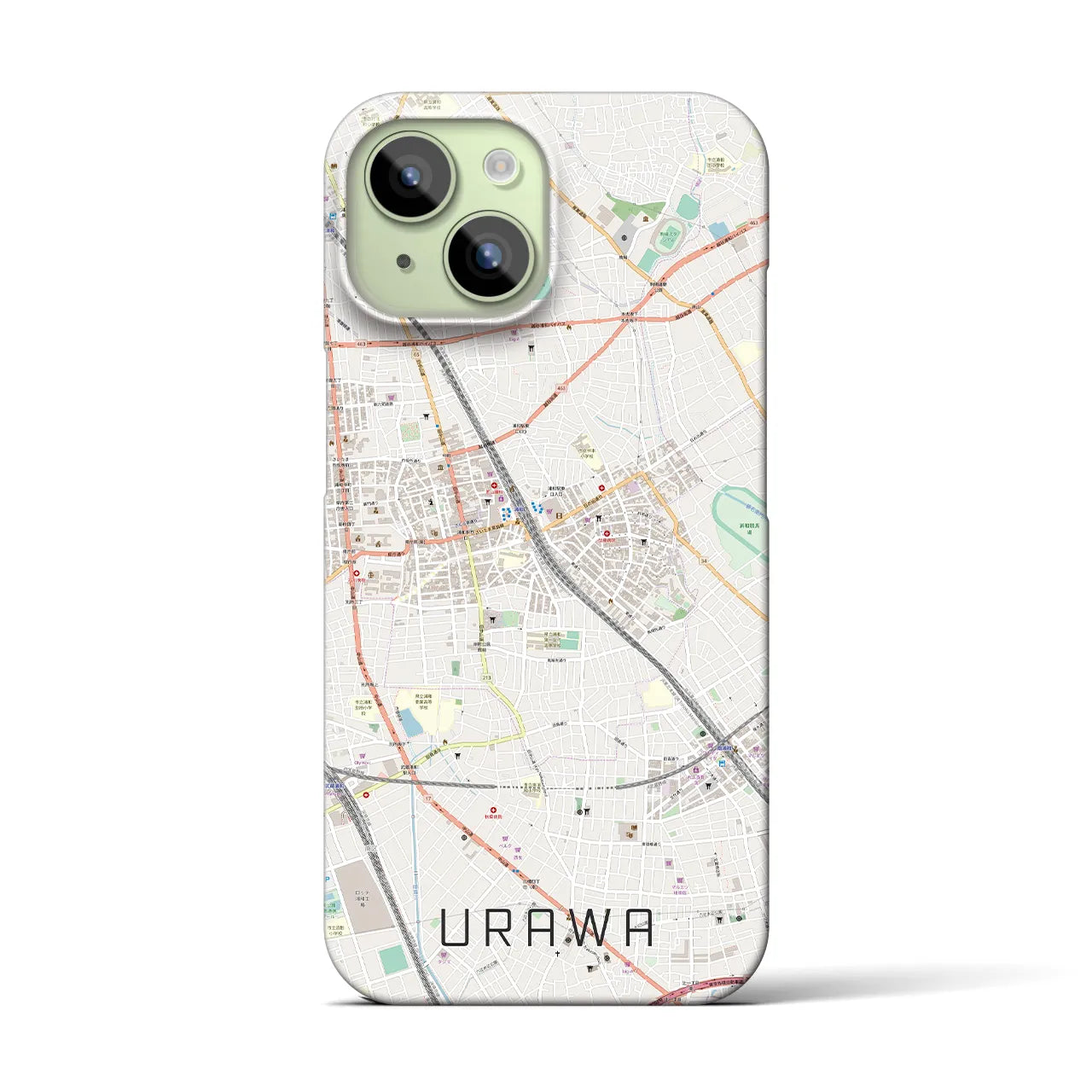 【浦和(埼玉県)】地図柄iPhoneケース(バックカバータイプ)