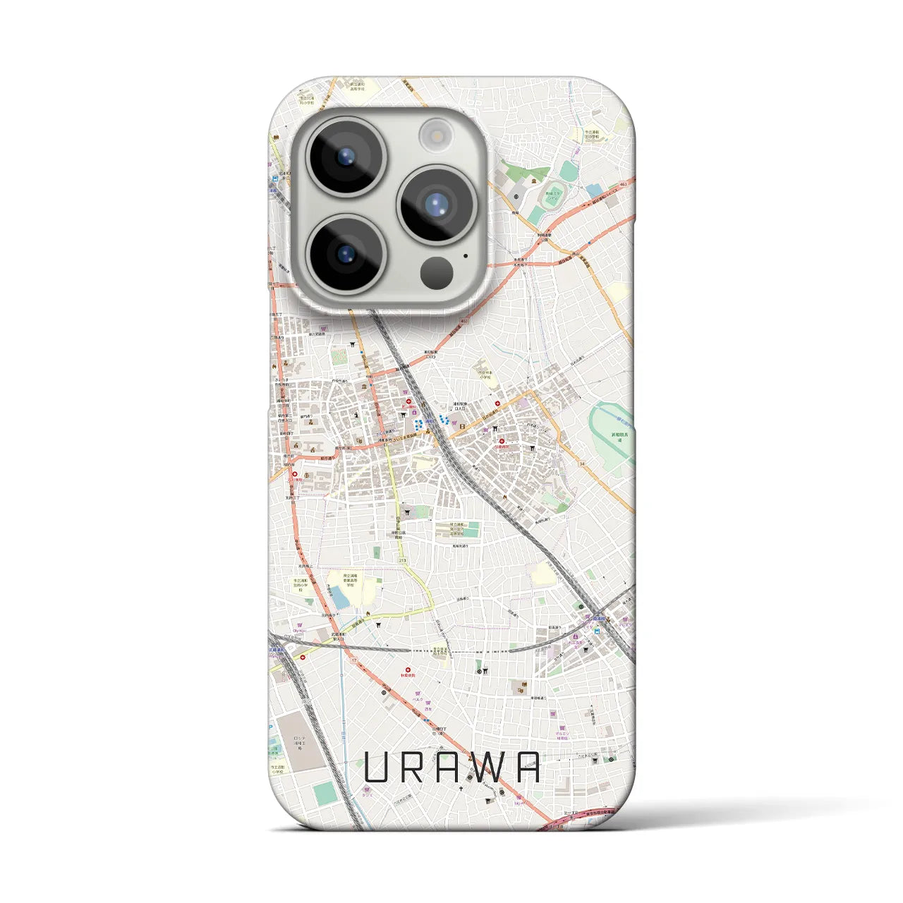 【浦和(埼玉県)】地図柄iPhoneケース(バックカバータイプ)