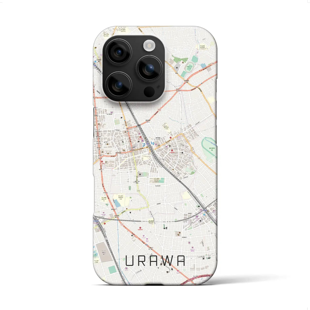 【浦和(埼玉県)】地図柄iPhoneケース(バックカバータイプ)