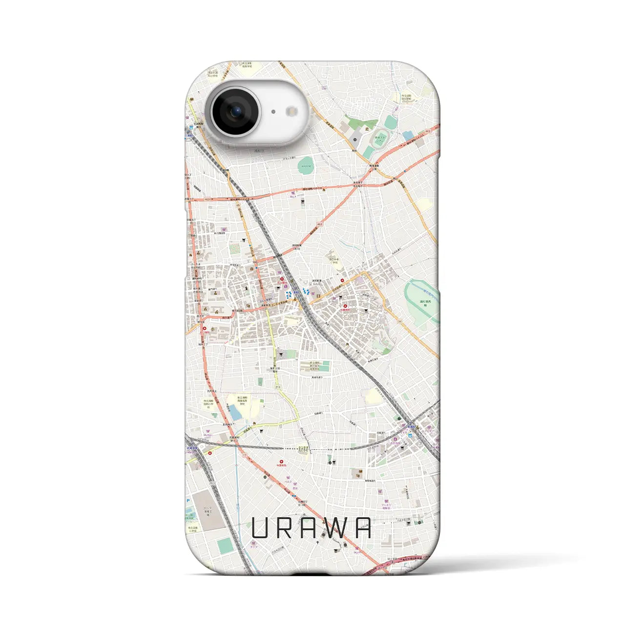 【浦和(埼玉県)】地図柄iPhoneケース(バックカバータイプ)