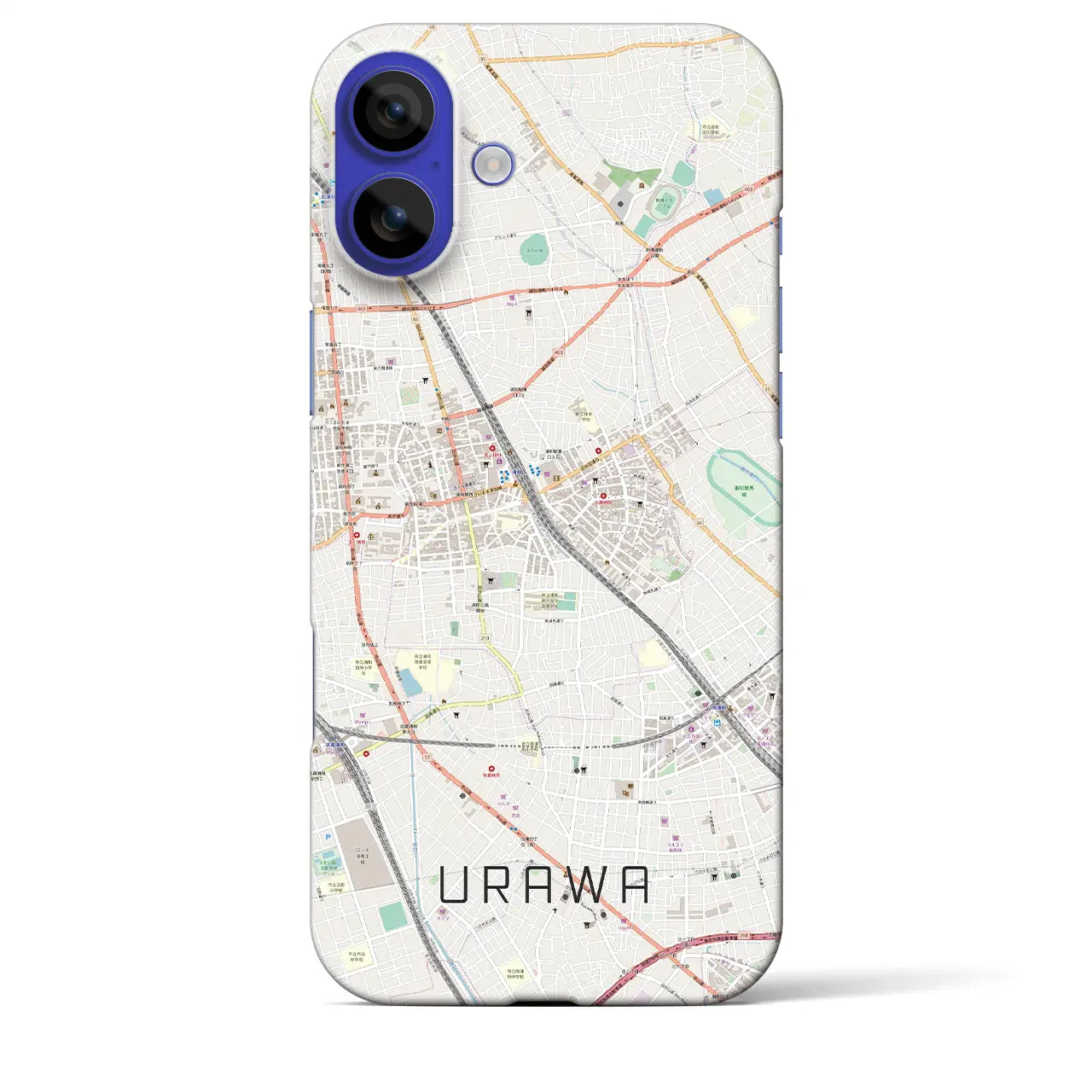 【浦和(埼玉県)】地図柄iPhoneケース(バックカバータイプ)ナチュラル・iPhone 16 Pro Max 用