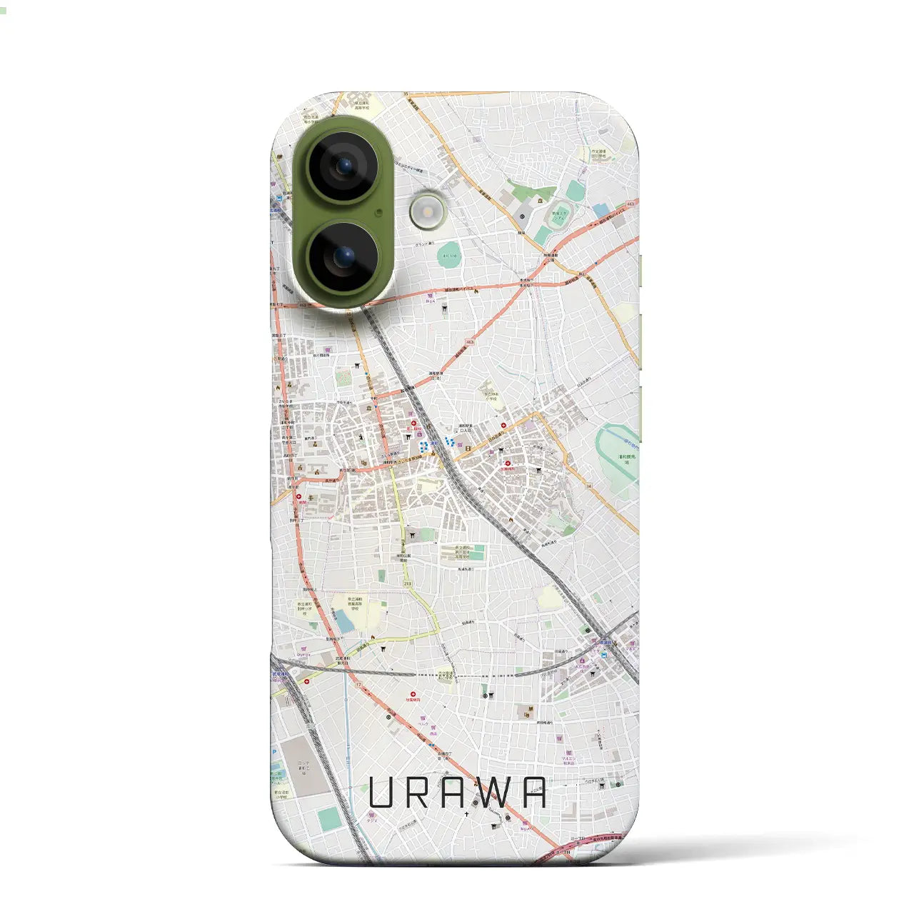 【浦和(埼玉県)】地図柄iPhoneケース(バックカバータイプ)ブラック・iPhone 17 Pro Max 用