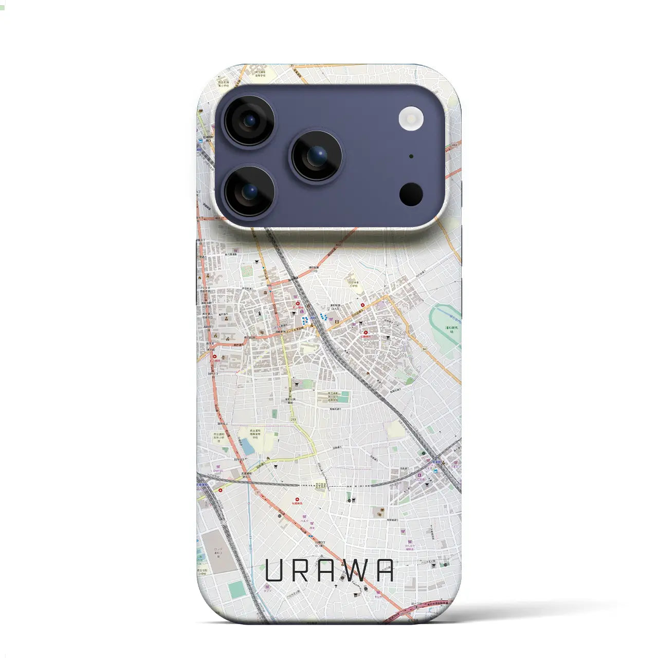 【浦和(埼玉県)】地図柄iPhoneケース(バックカバータイプ)ナチュラル・iPhone 17 Pro Max 用