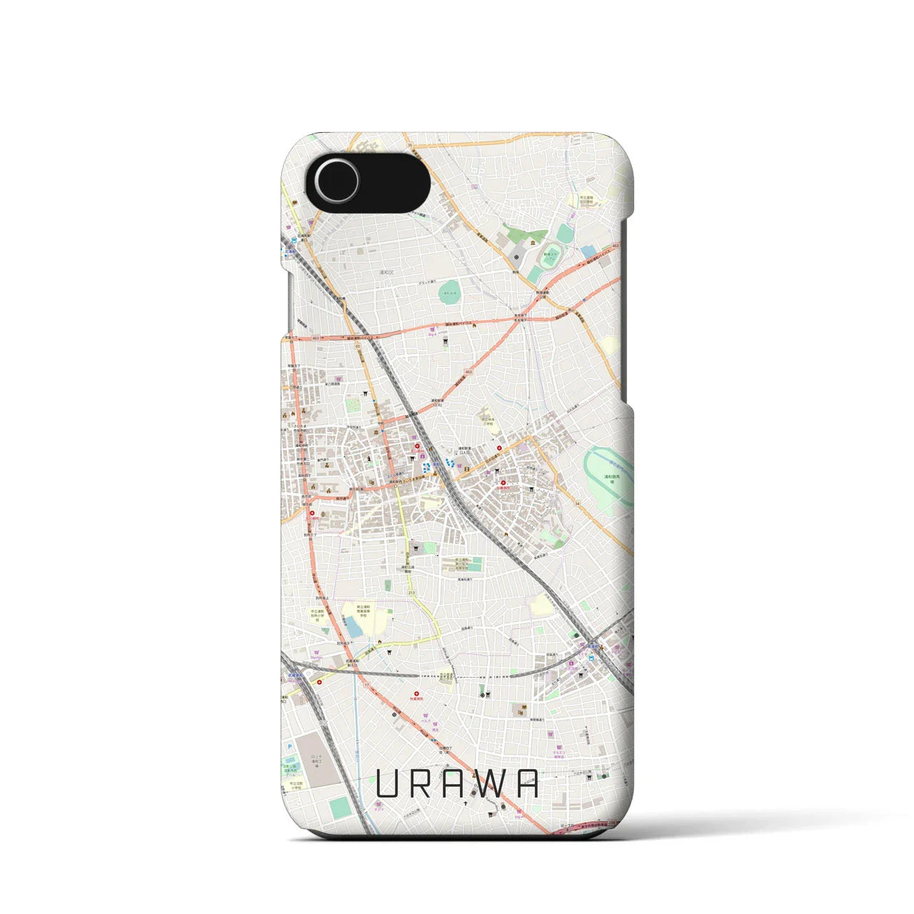 【浦和(埼玉県)】地図柄iPhoneケース(バックカバータイプ)
