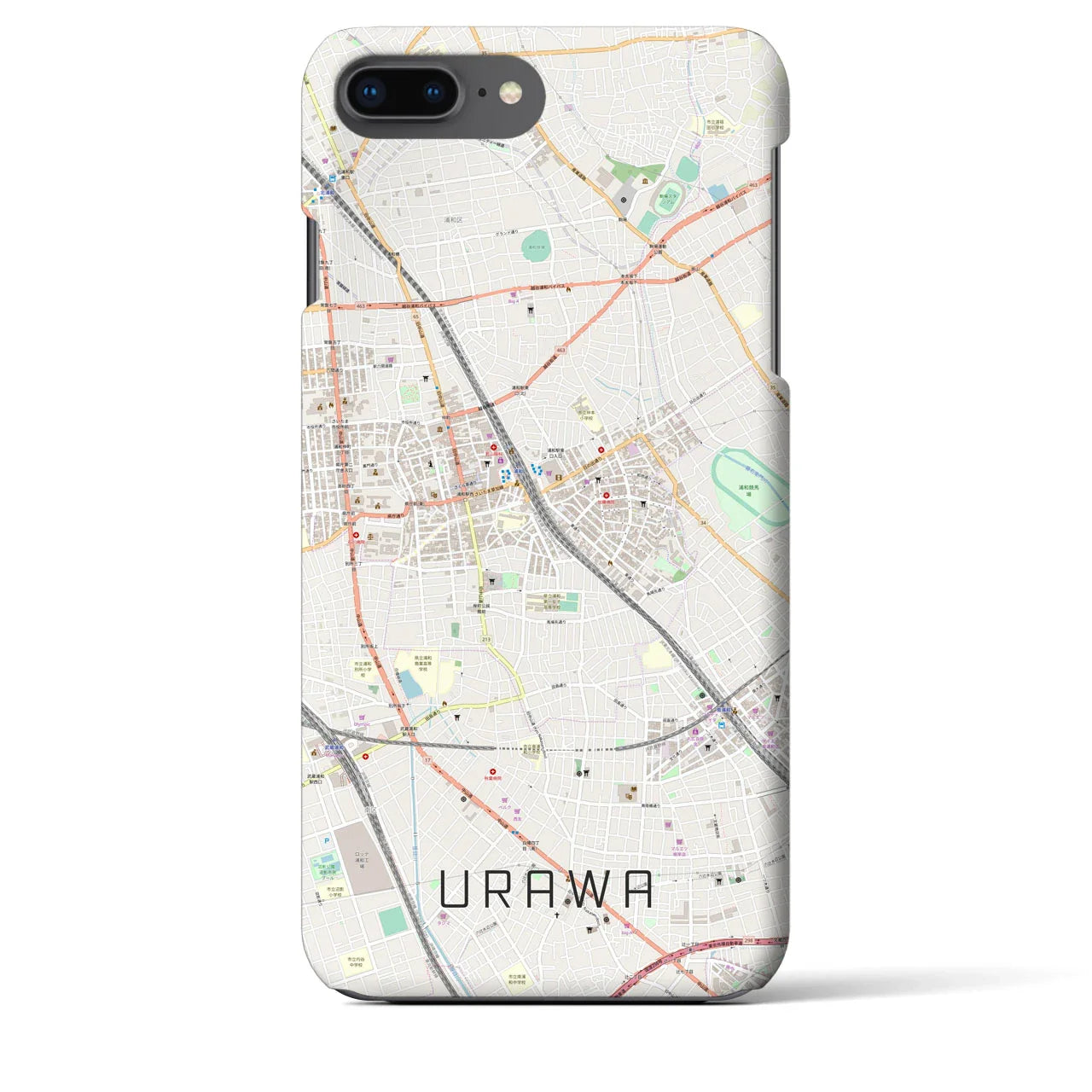 【浦和(埼玉県)】地図柄iPhoneケース(バックカバータイプ)