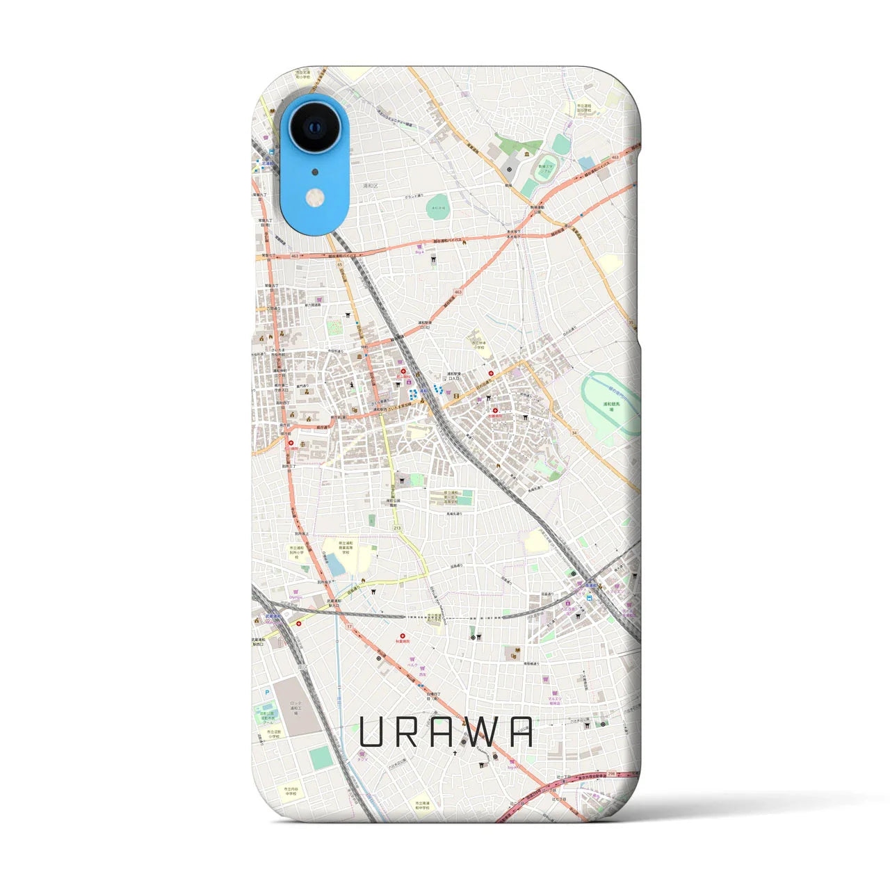 【浦和(埼玉県)】地図柄iPhoneケース(バックカバータイプ)