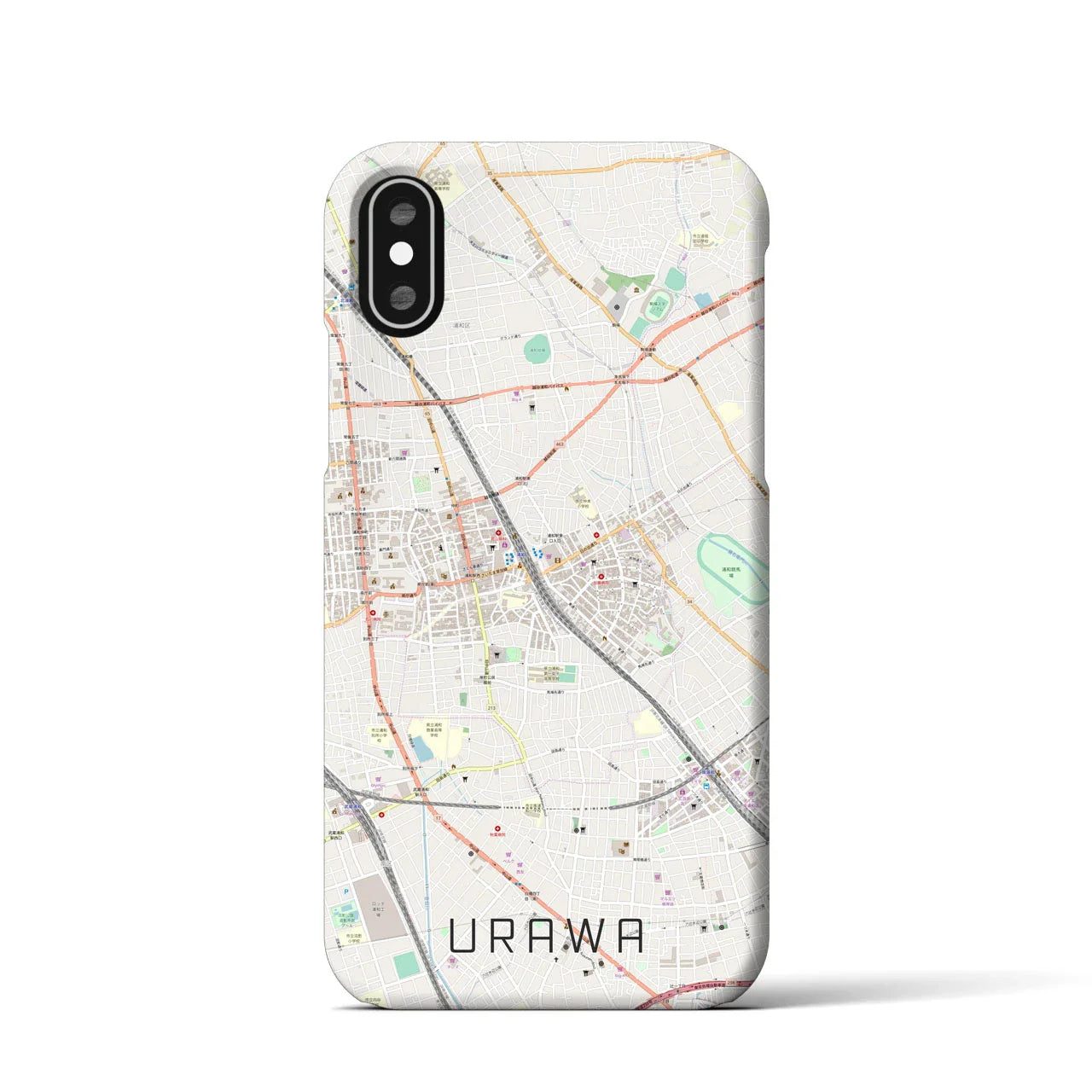 【浦和(埼玉県)】地図柄iPhoneケース(バックカバータイプ)