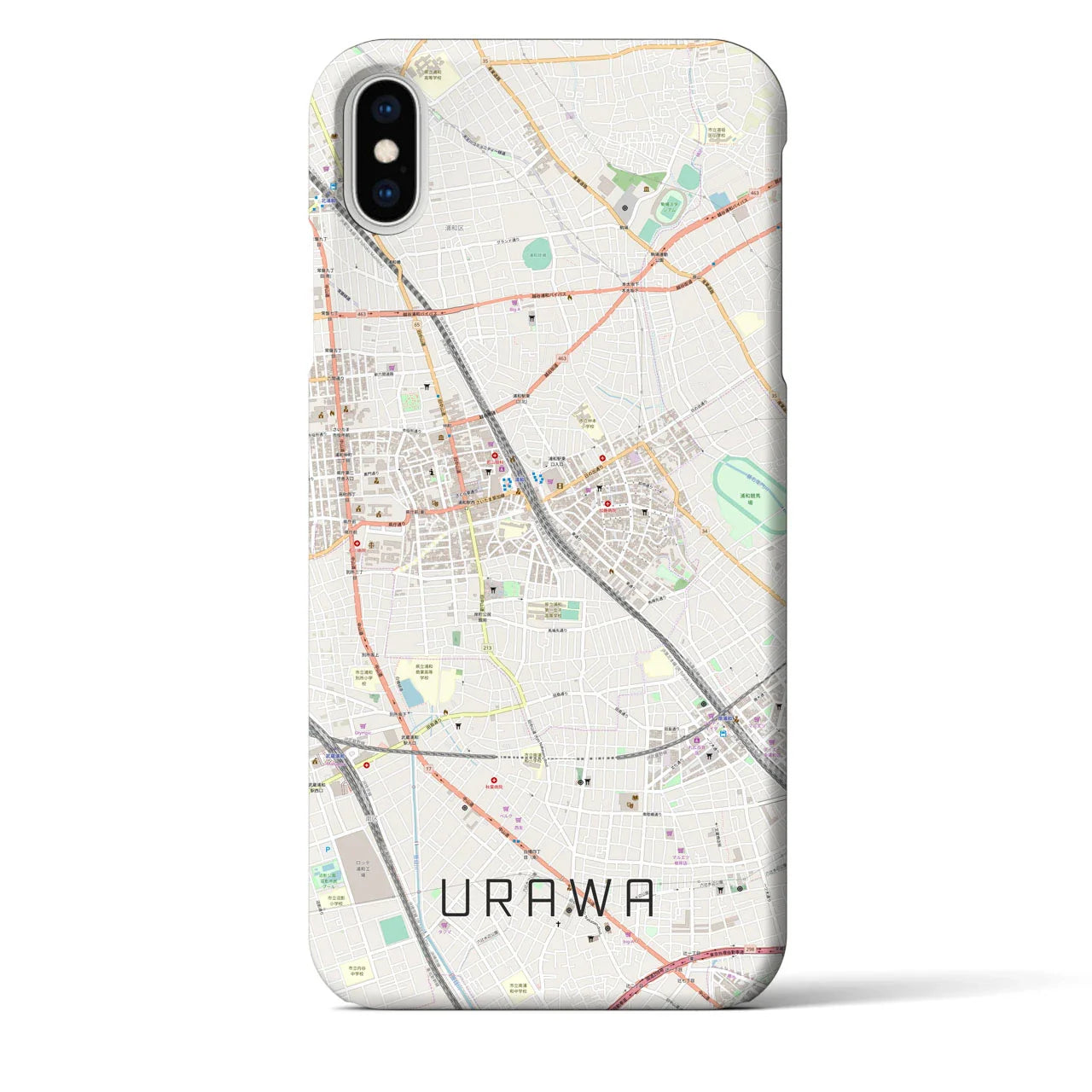【浦和(埼玉県)】地図柄iPhoneケース(バックカバータイプ)