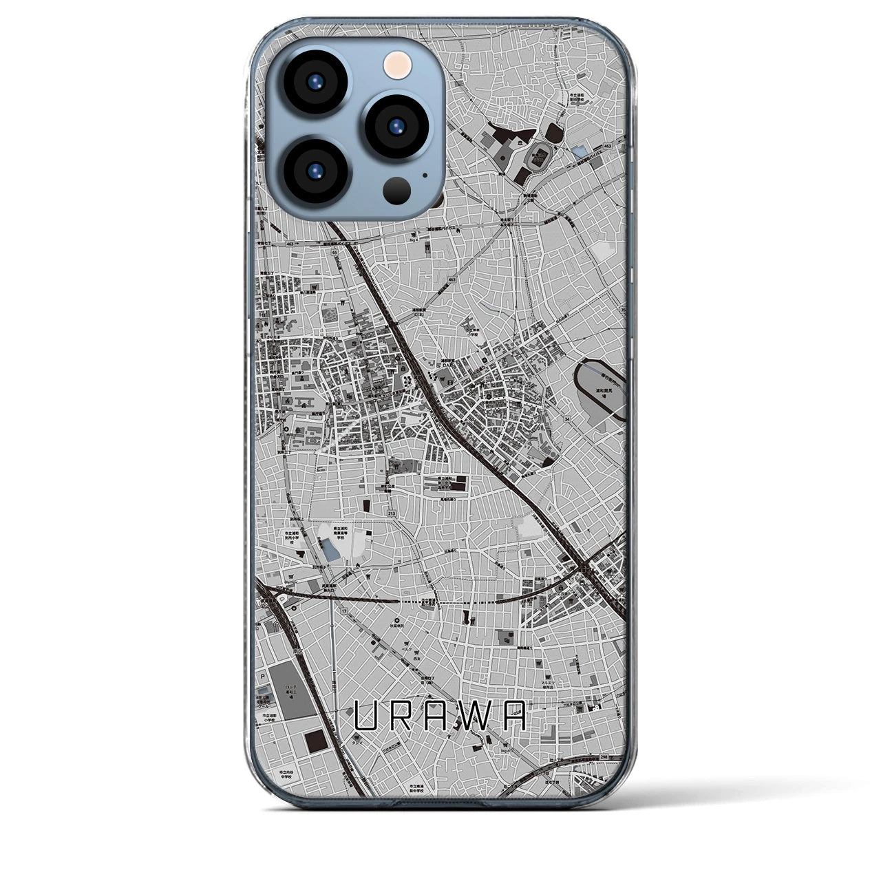 【浦和(埼玉県)】地図柄iPhoneケース(クリアタイプ)
