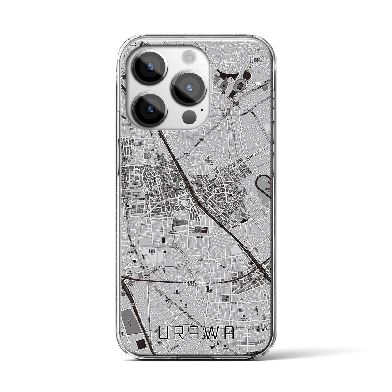 【浦和(埼玉県)】地図柄iPhoneケース(クリアタイプ)