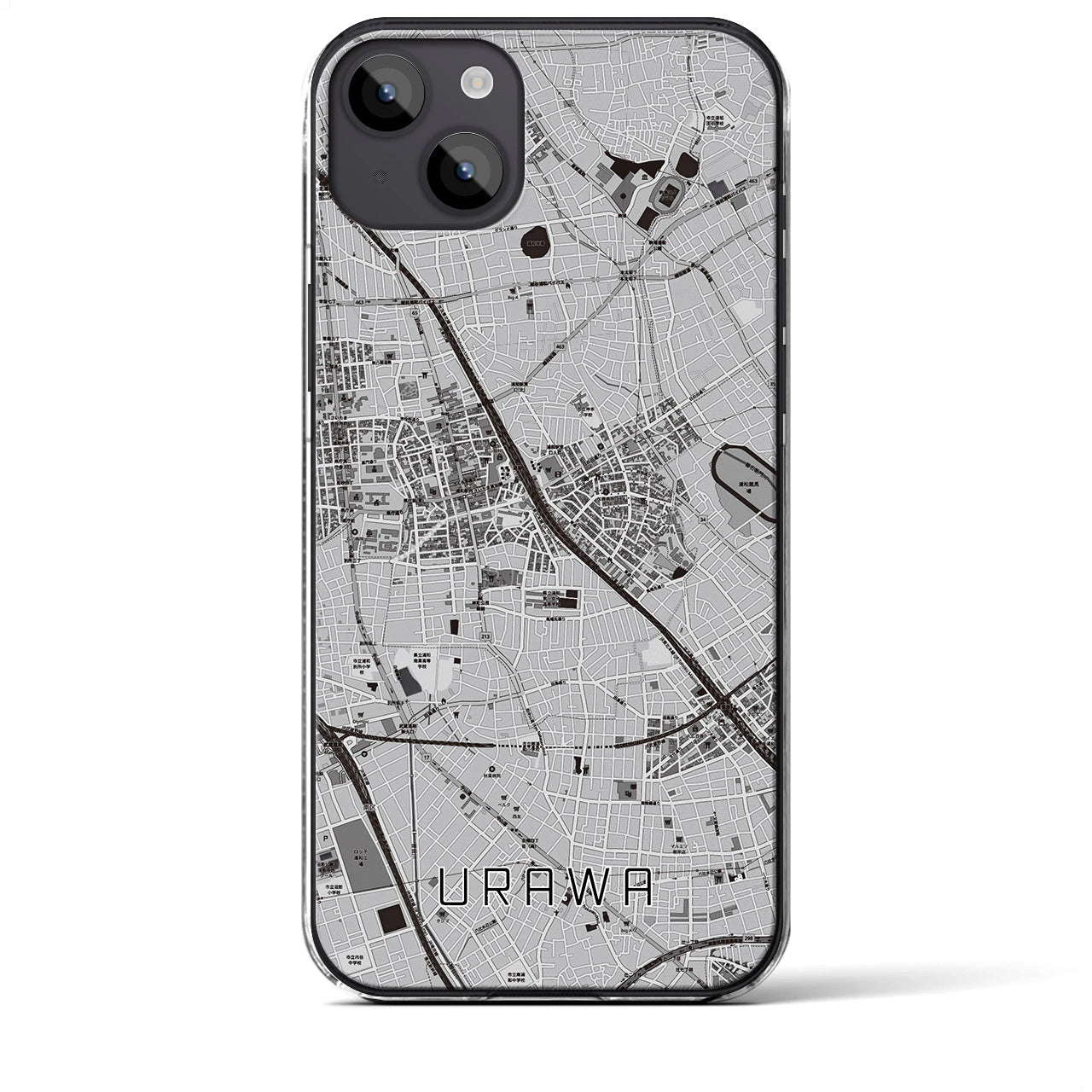 【浦和(埼玉県)】地図柄iPhoneケース(クリアタイプ)