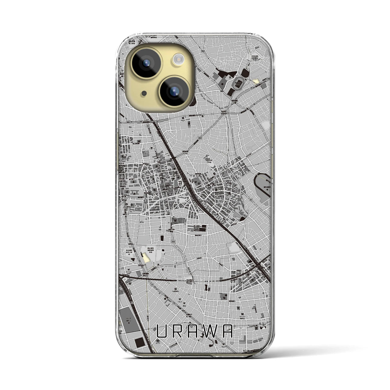 【浦和(埼玉県)】地図柄iPhoneケース(クリアタイプ)