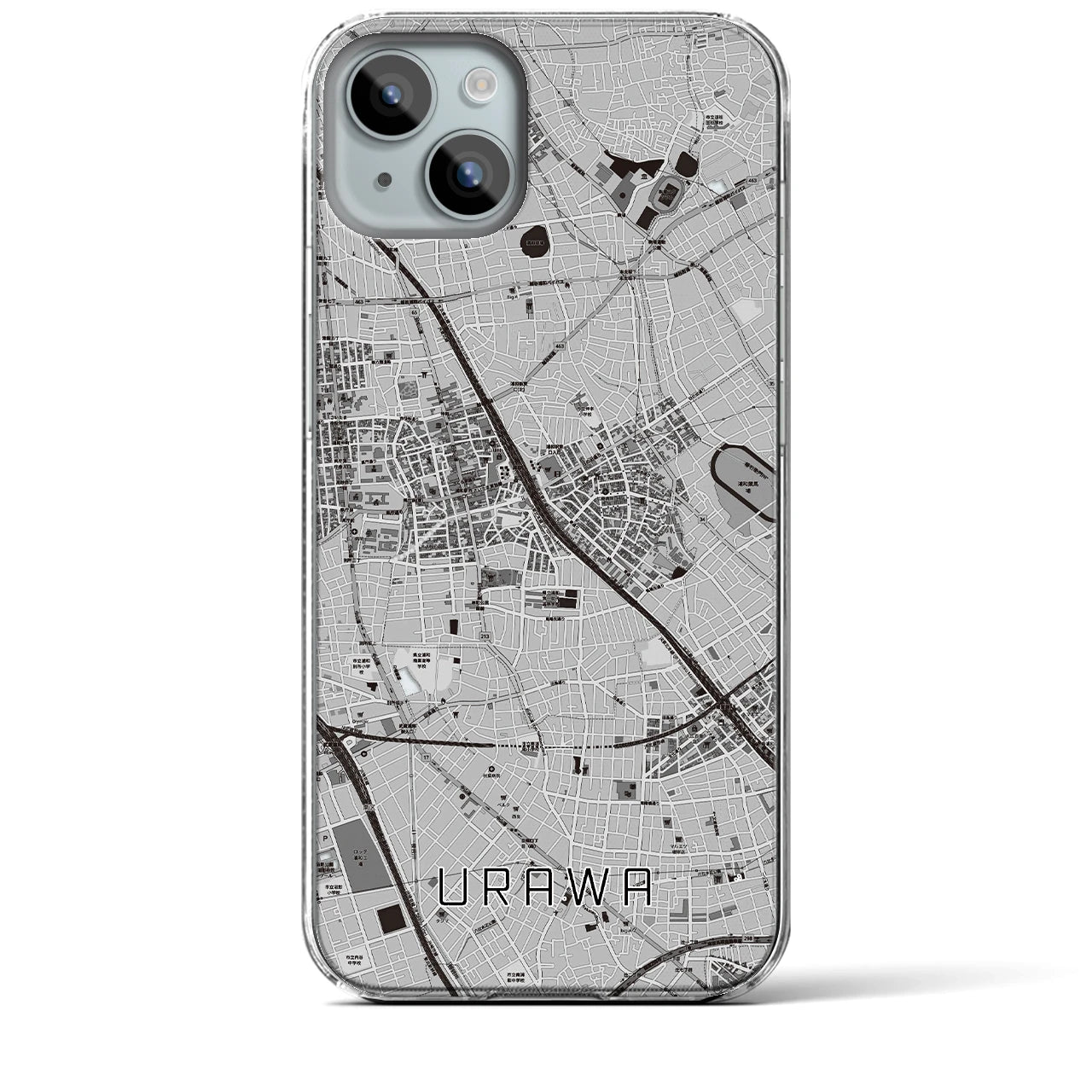 【浦和(埼玉県)】地図柄iPhoneケース(クリアタイプ)