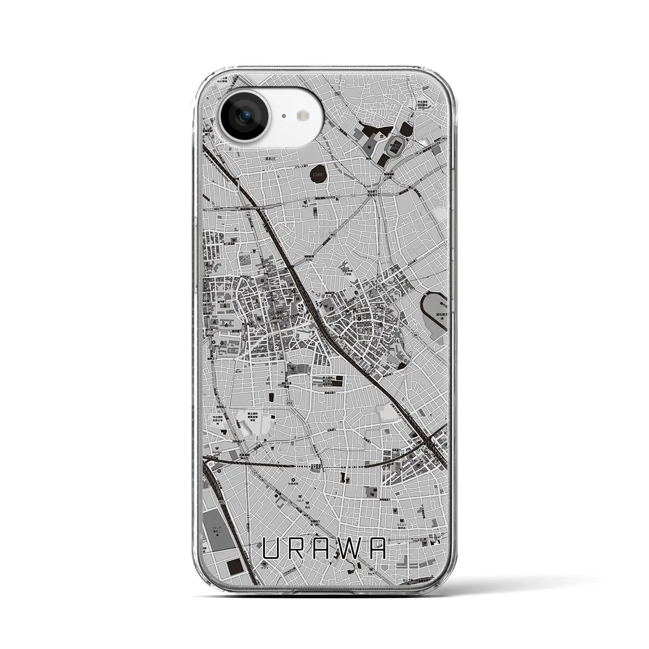【浦和(埼玉県)】地図柄iPhoneケース(クリアタイプ)