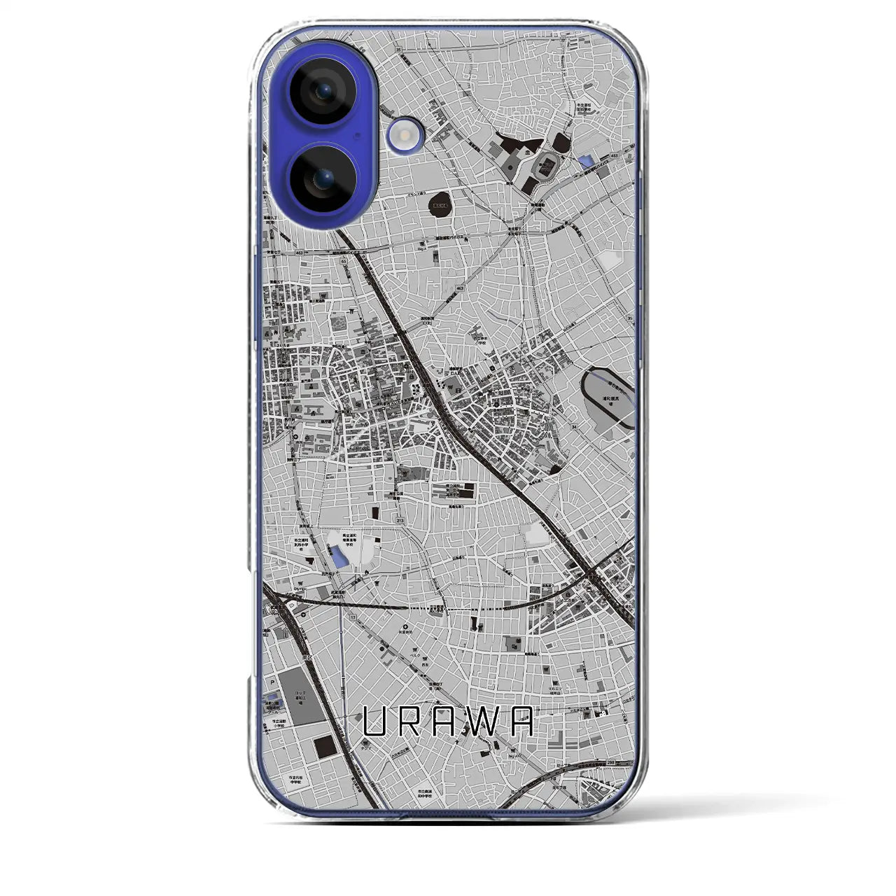 【浦和(埼玉県)】地図柄iPhoneケース(クリアタイプ)