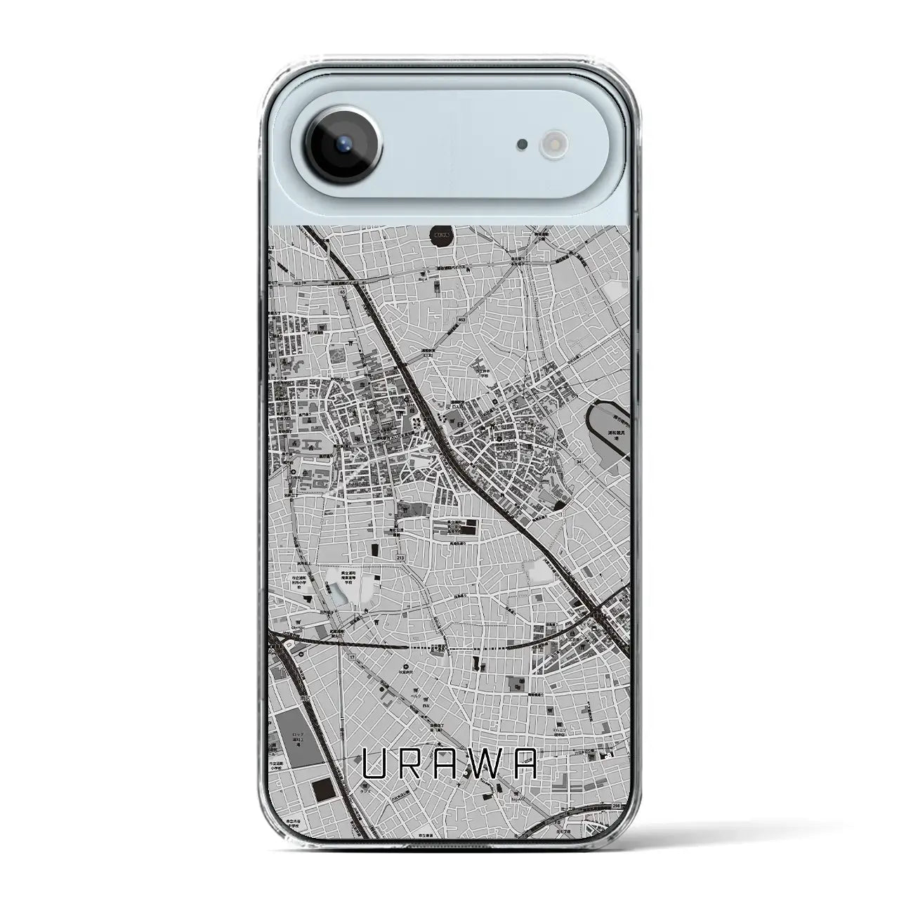 【浦和(埼玉県)】地図柄iPhoneケース(クリアタイプ)モノトーン・iPhone 17 Pro Max 用