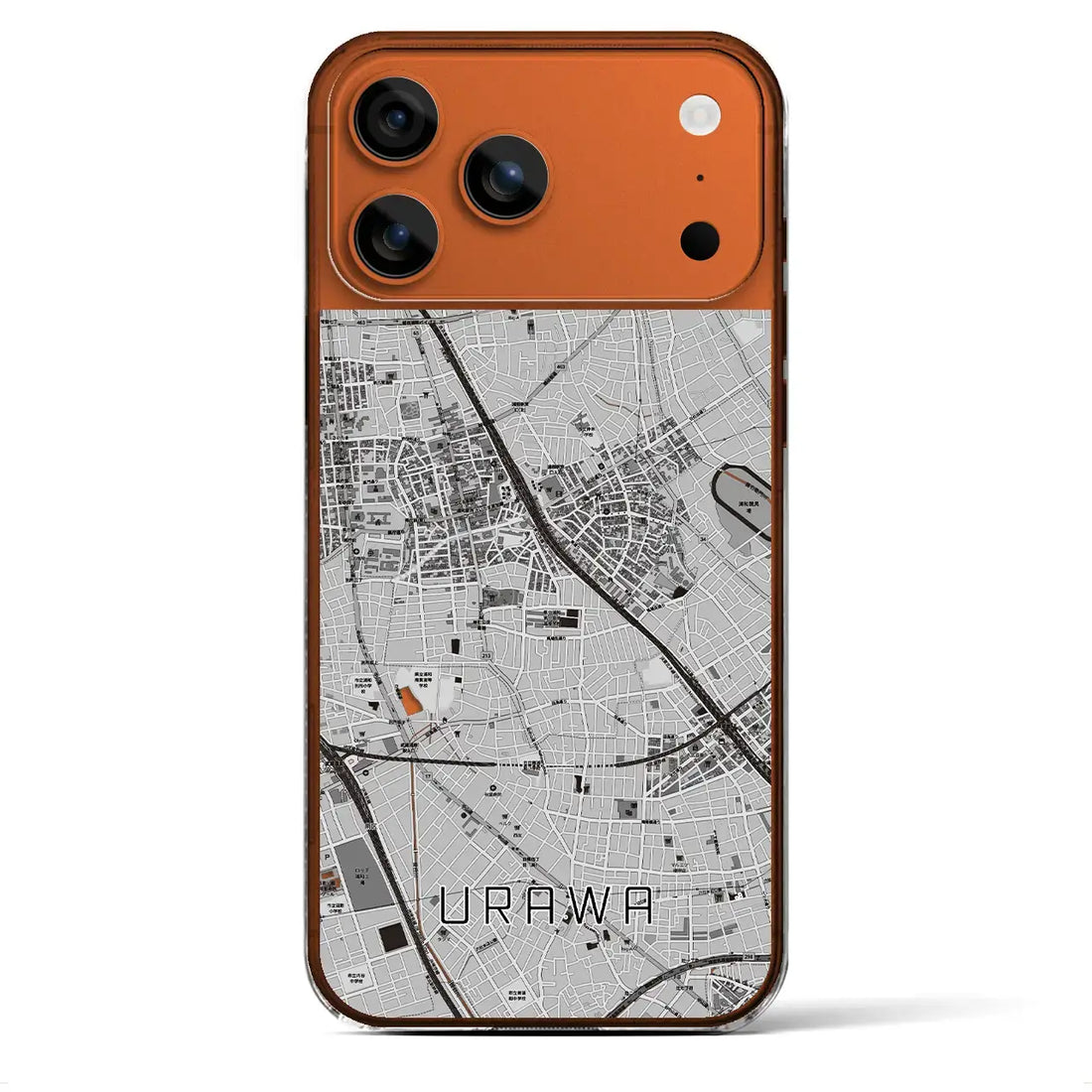 【浦和(埼玉県)】地図柄iPhoneケース(クリアタイプ)