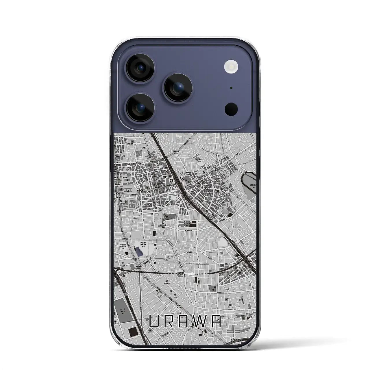 【浦和(埼玉県)】地図柄iPhoneケース(クリアタイプ)