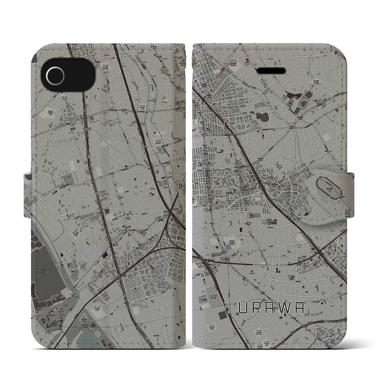 【浦和(埼玉県)】地図柄iPhoneケース(手帳タイプ)