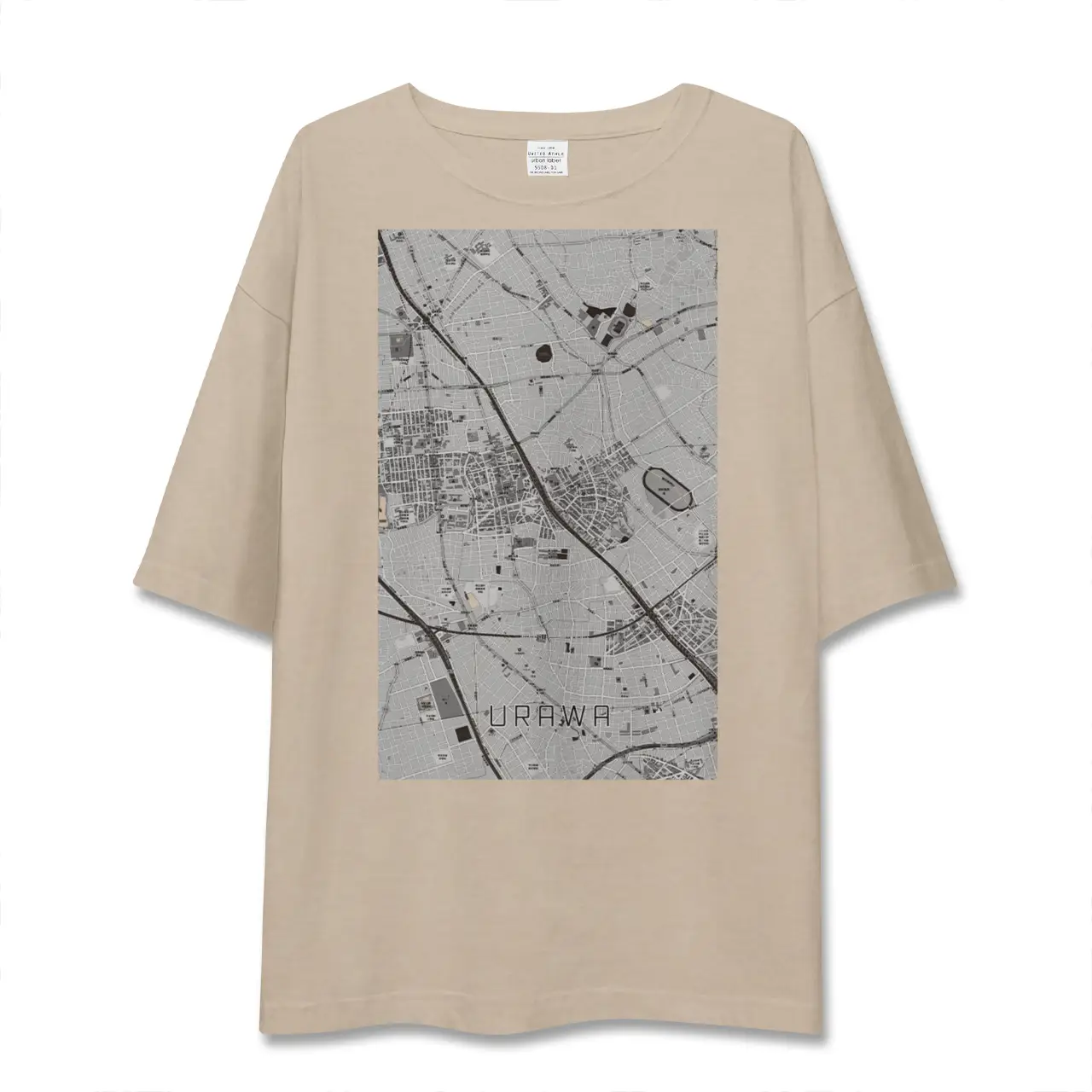【浦和(埼玉県)】地図柄ビッグシルエットTシャツ