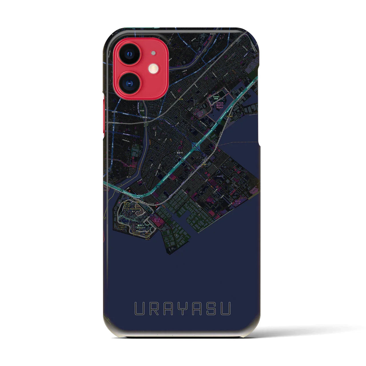 【浦安2(千葉県)】地図柄iPhoneケース(バックカバータイプ)