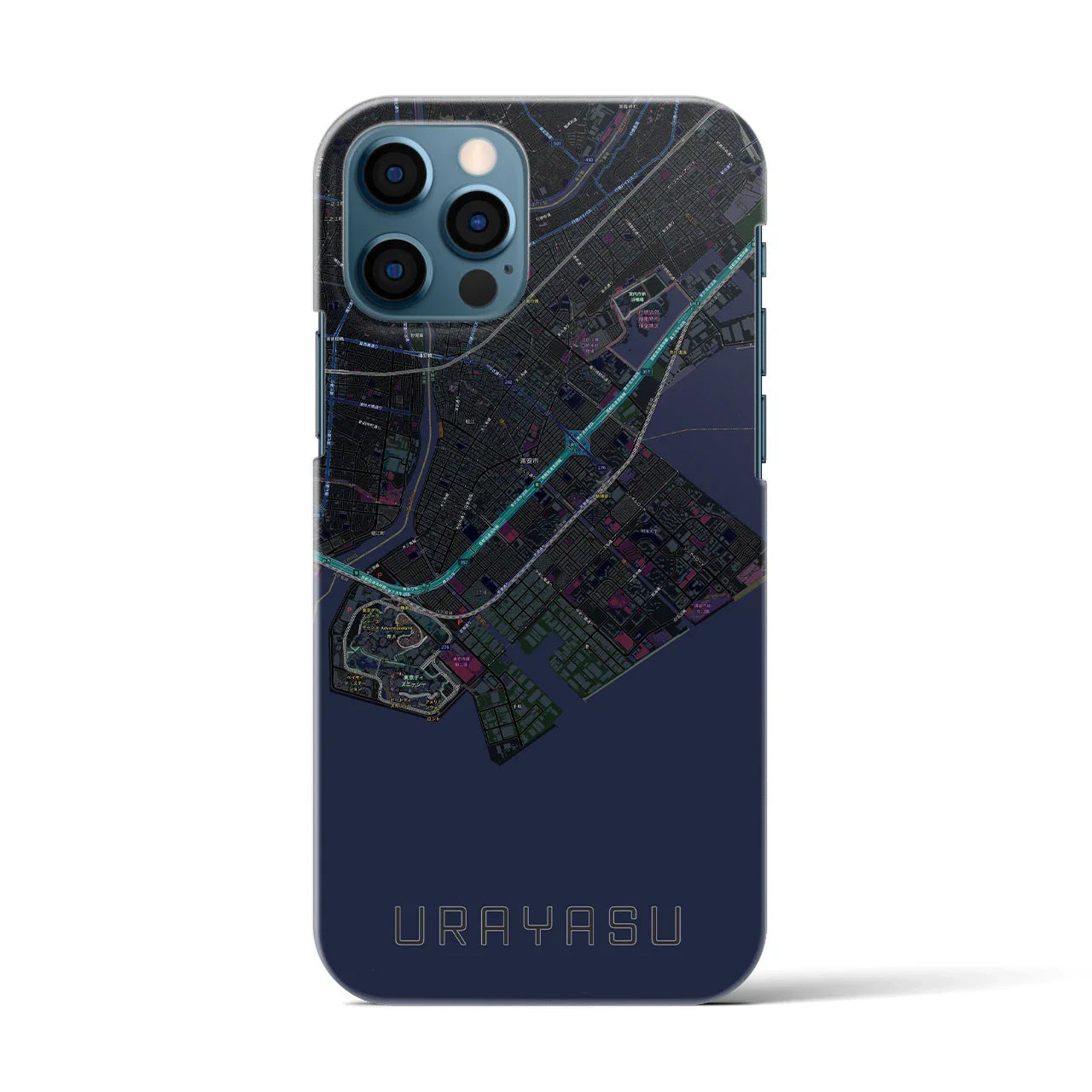 【浦安2(千葉県)】地図柄iPhoneケース(バックカバータイプ)