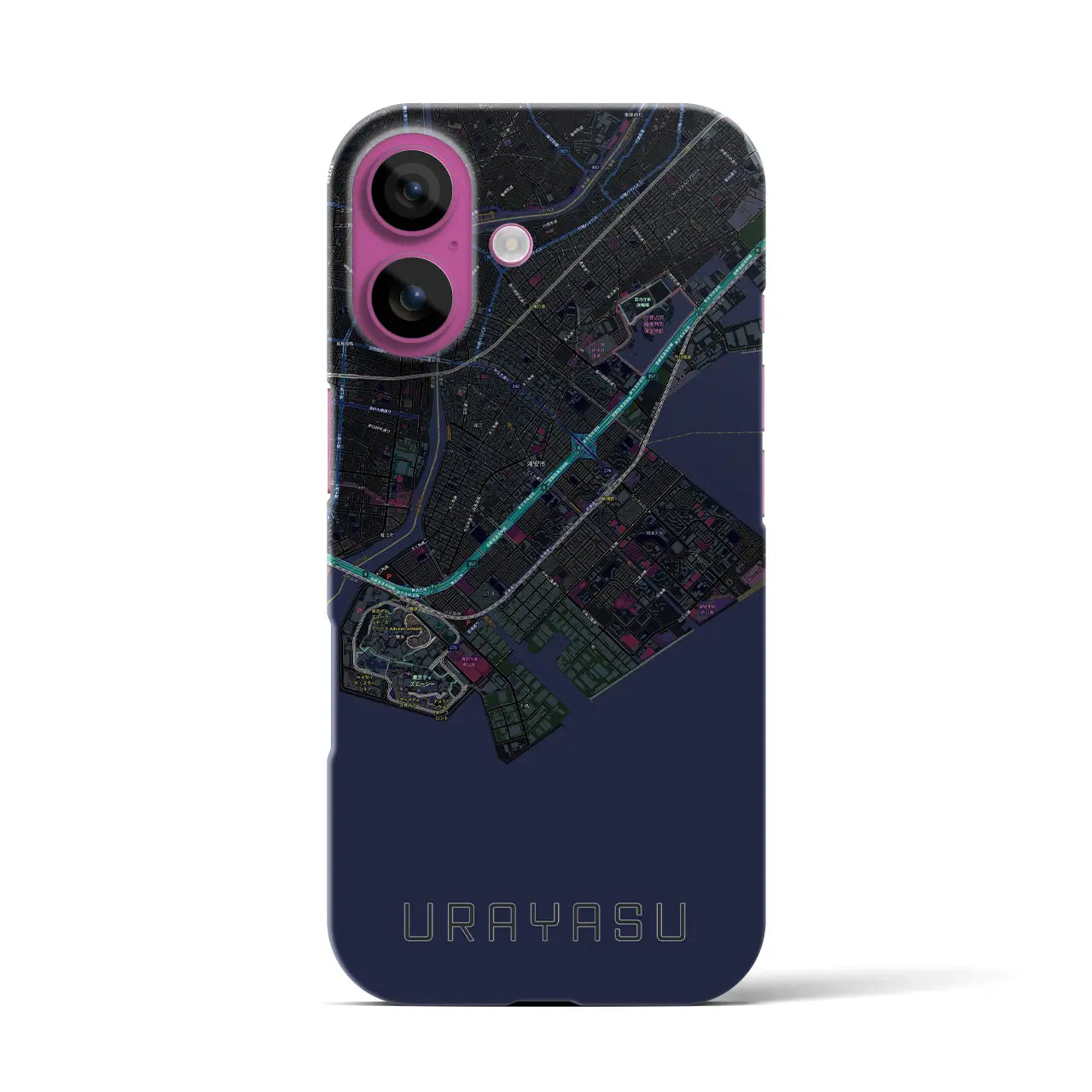 【浦安2(千葉県)】地図柄iPhoneケース(バックカバータイプ)