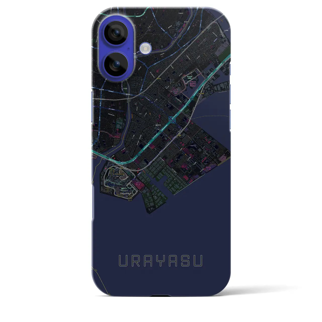 【浦安2(千葉県)】地図柄iPhoneケース(バックカバータイプ)