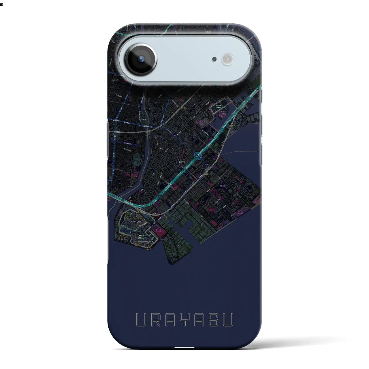 【浦安2(千葉県)】地図柄iPhoneケース(バックカバータイプ)