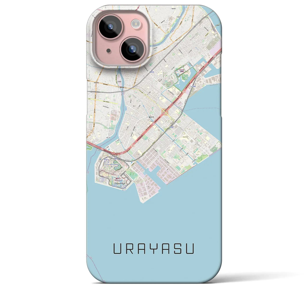 【浦安2(千葉県)】地図柄iPhoneケース(バックカバータイプ)