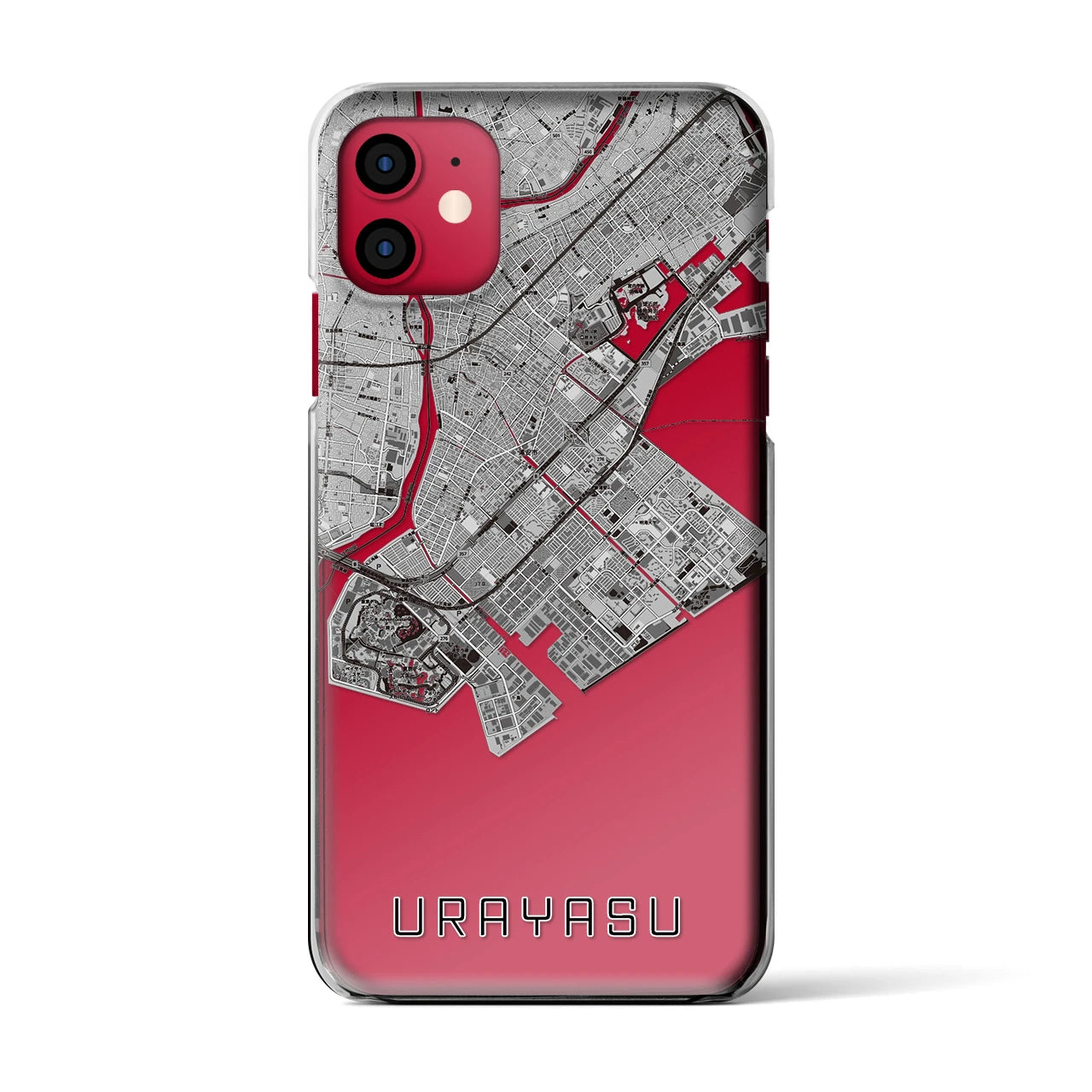 【浦安2(千葉県)】地図柄iPhoneケース(クリアタイプ)