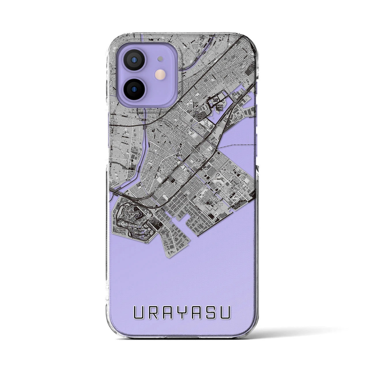 【浦安2(千葉県)】地図柄iPhoneケース(クリアタイプ)