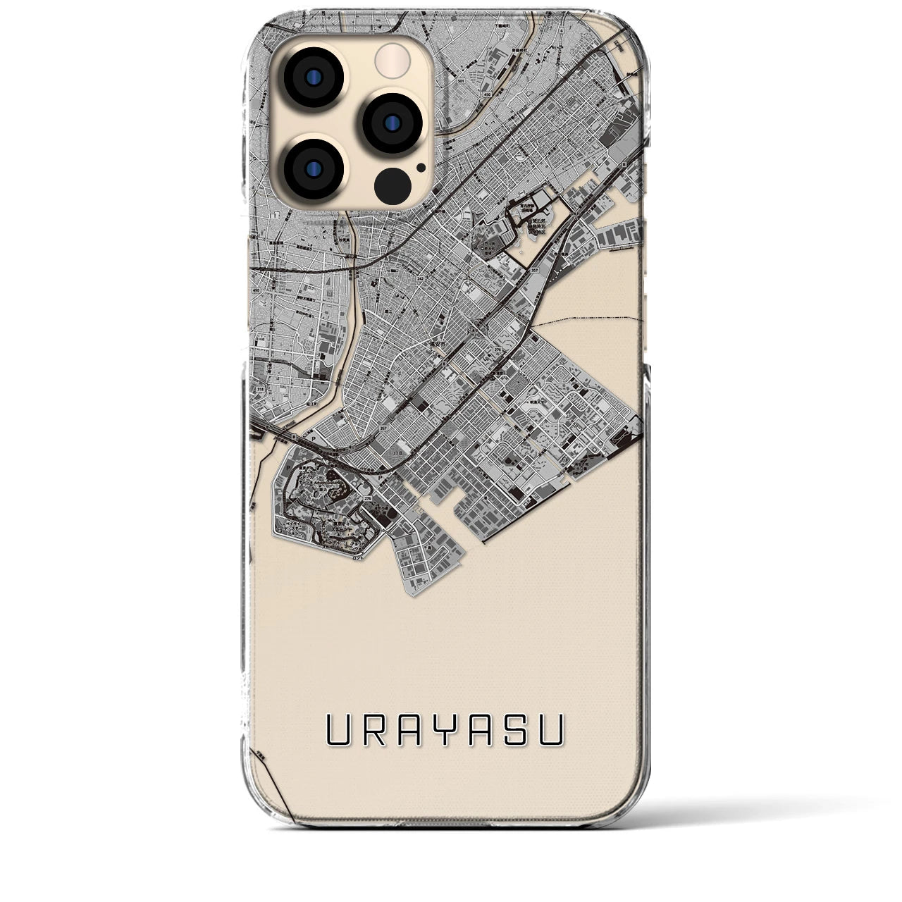 【浦安2(千葉県)】地図柄iPhoneケース(クリアタイプ)