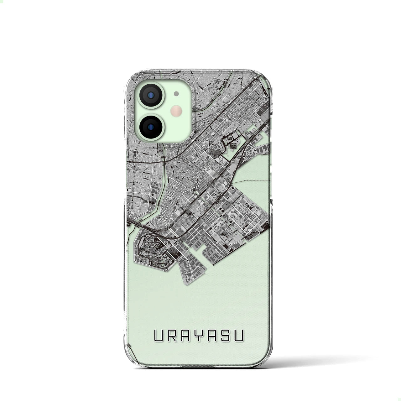 【浦安2(千葉県)】地図柄iPhoneケース(クリアタイプ)