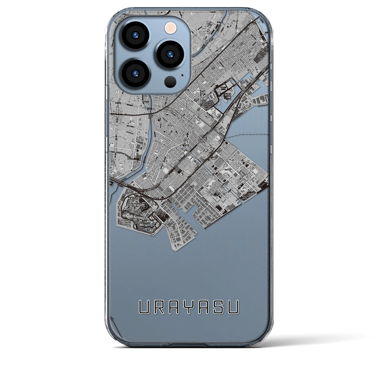 【浦安2(千葉県)】地図柄iPhoneケース(クリアタイプ)