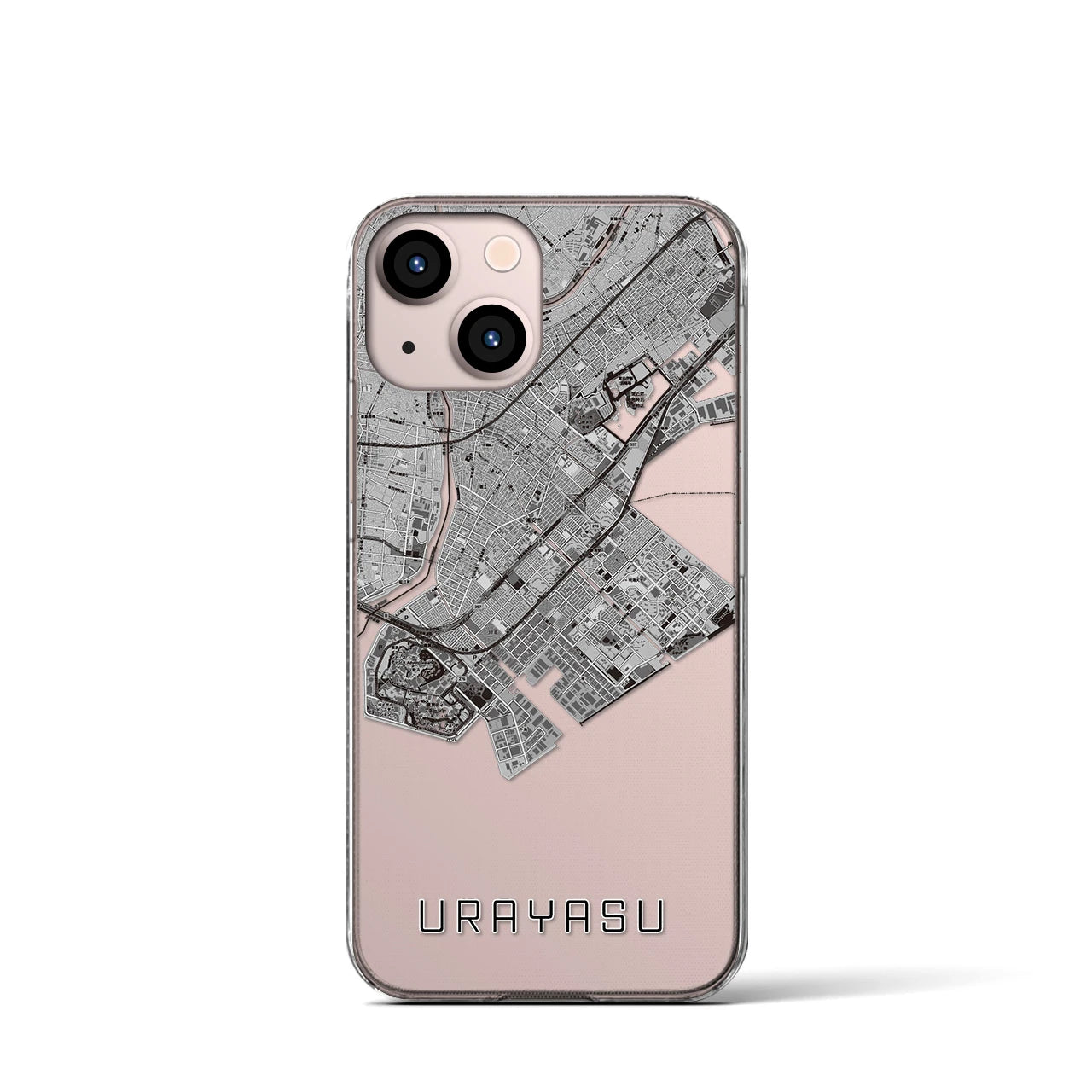 【浦安2(千葉県)】地図柄iPhoneケース(クリアタイプ)