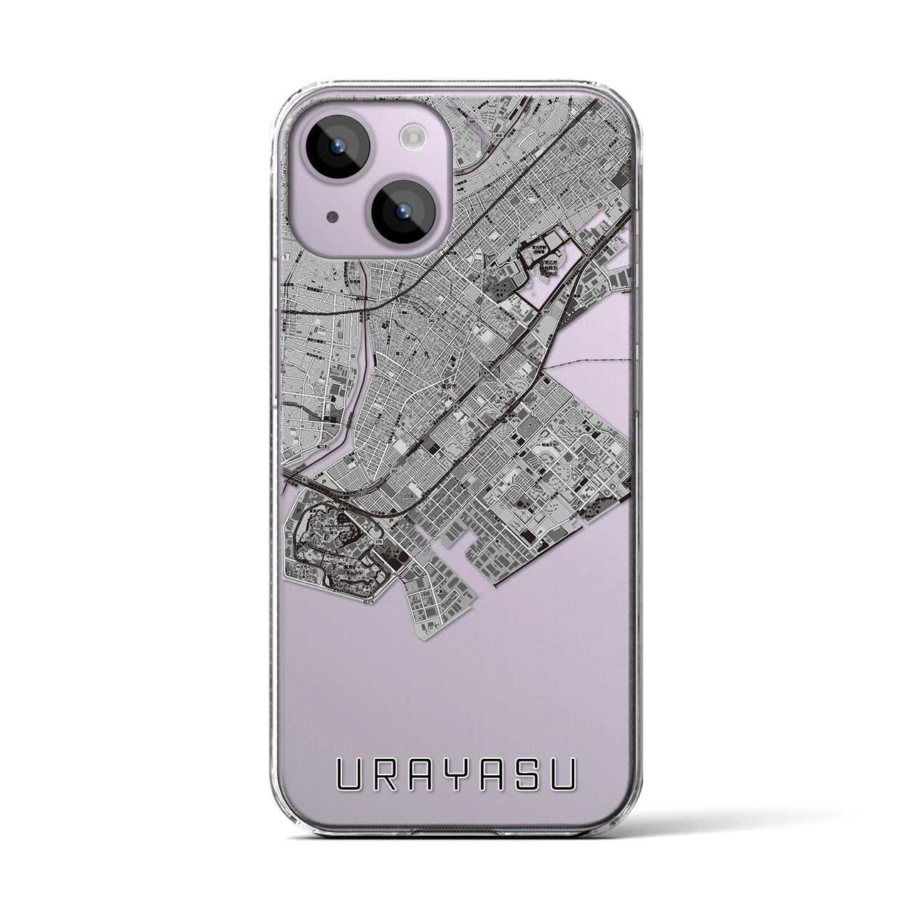 【浦安2(千葉県)】地図柄iPhoneケース(クリアタイプ)