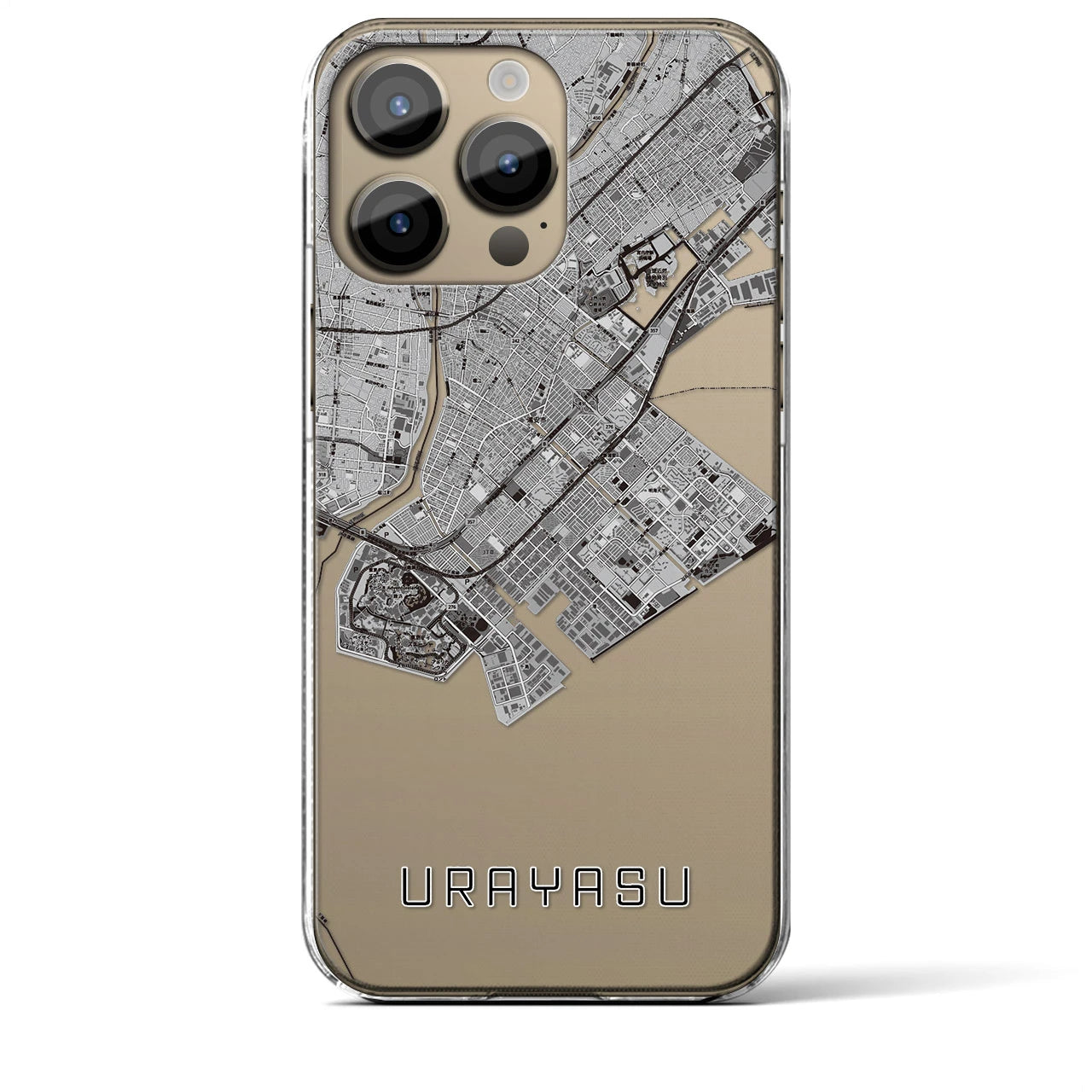 【浦安2(千葉県)】地図柄iPhoneケース(クリアタイプ)