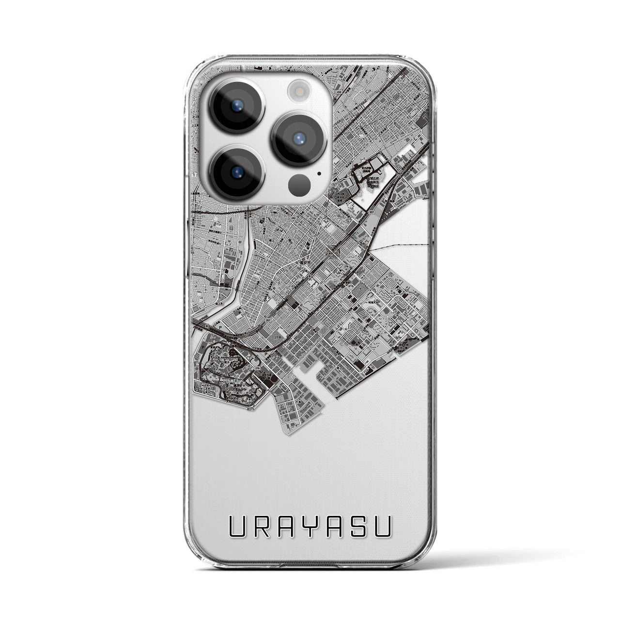 【浦安2(千葉県)】地図柄iPhoneケース(クリアタイプ)