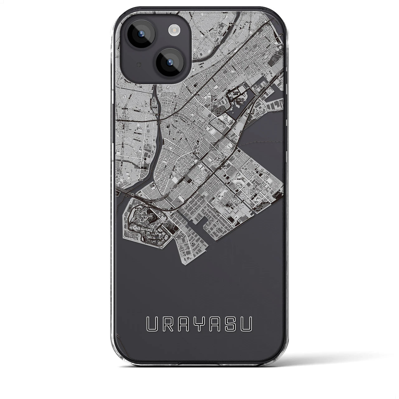 【浦安2(千葉県)】地図柄iPhoneケース(クリアタイプ)