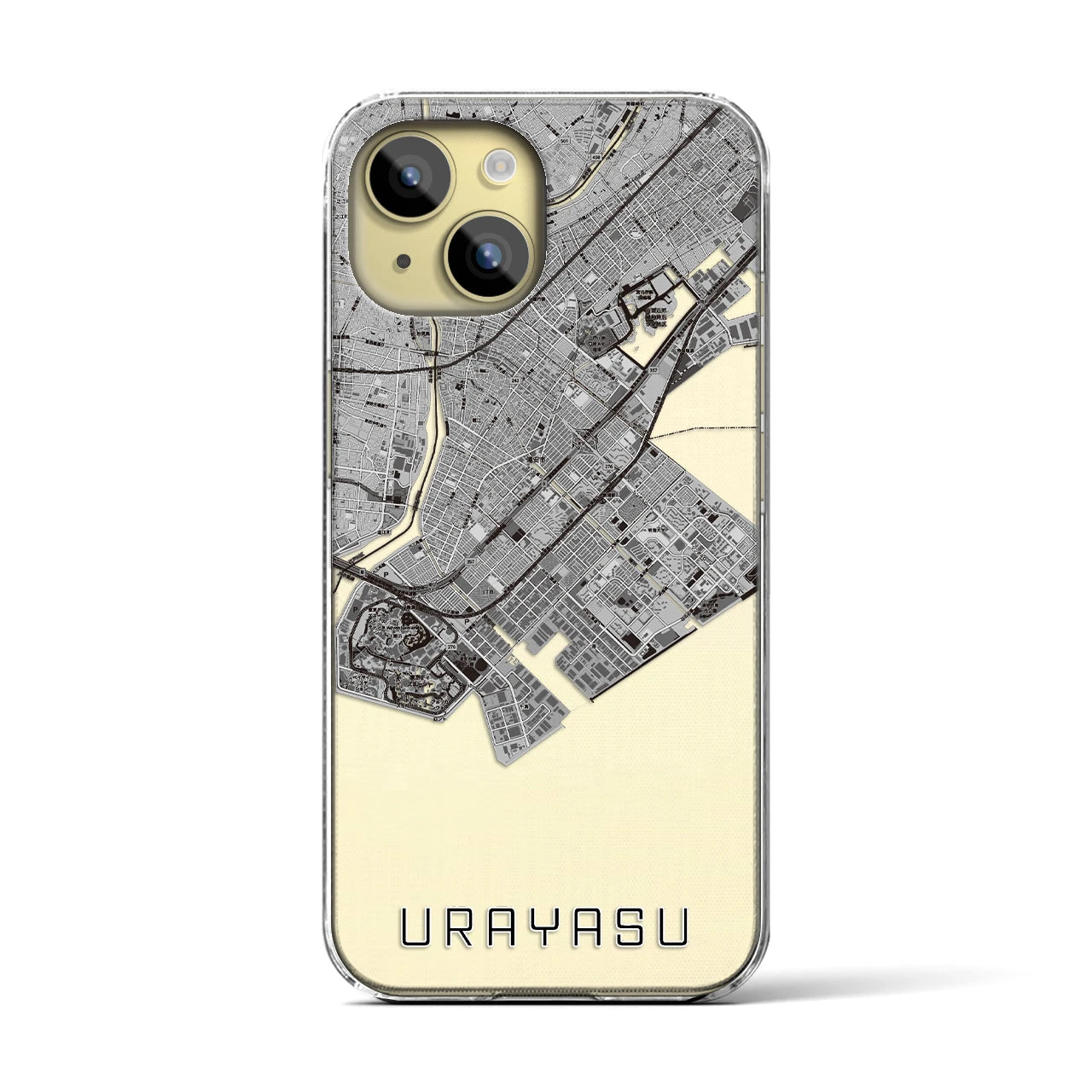 【浦安2(千葉県)】地図柄iPhoneケース(クリアタイプ)